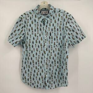 Penguin By‎ Munsingwear Mens Button Up Shirt Size L Hawaiian Hula Girls Vacation